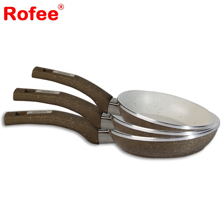 forged Nonstick aluminum  Fry Pan  With sofe touch Handle CD  bottom