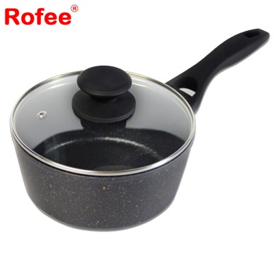 pressed  induction bottom nonstick sauce pan with  glass lid