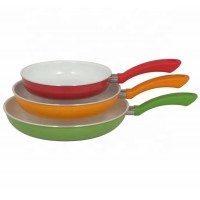 3pcs Forged Aluminium Fry Pan Set Non-stick/Colored Ceramic coating