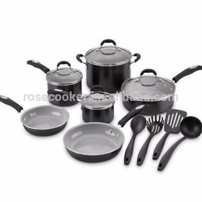 14 Piece Aluminum Core Ceramic Skillet Cookware Set