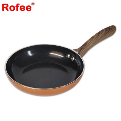 Aluminum Non Stick Coating Fry Pan With Soft Touch wooden Handle